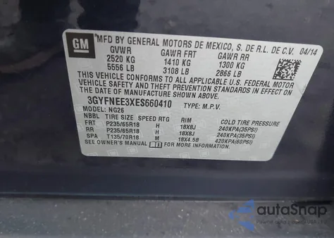 2014 Cadillac Srx Luxury Collection from USA, damaged, VIN 3GYFNEE3XES660410